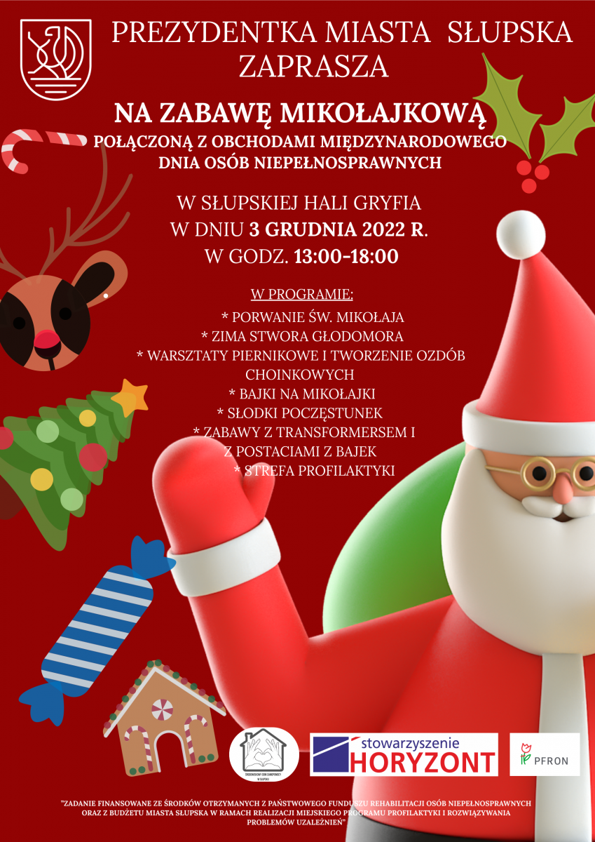 Prezydentka Miasta Słupska zaprasza na zabawę mikołajkową!