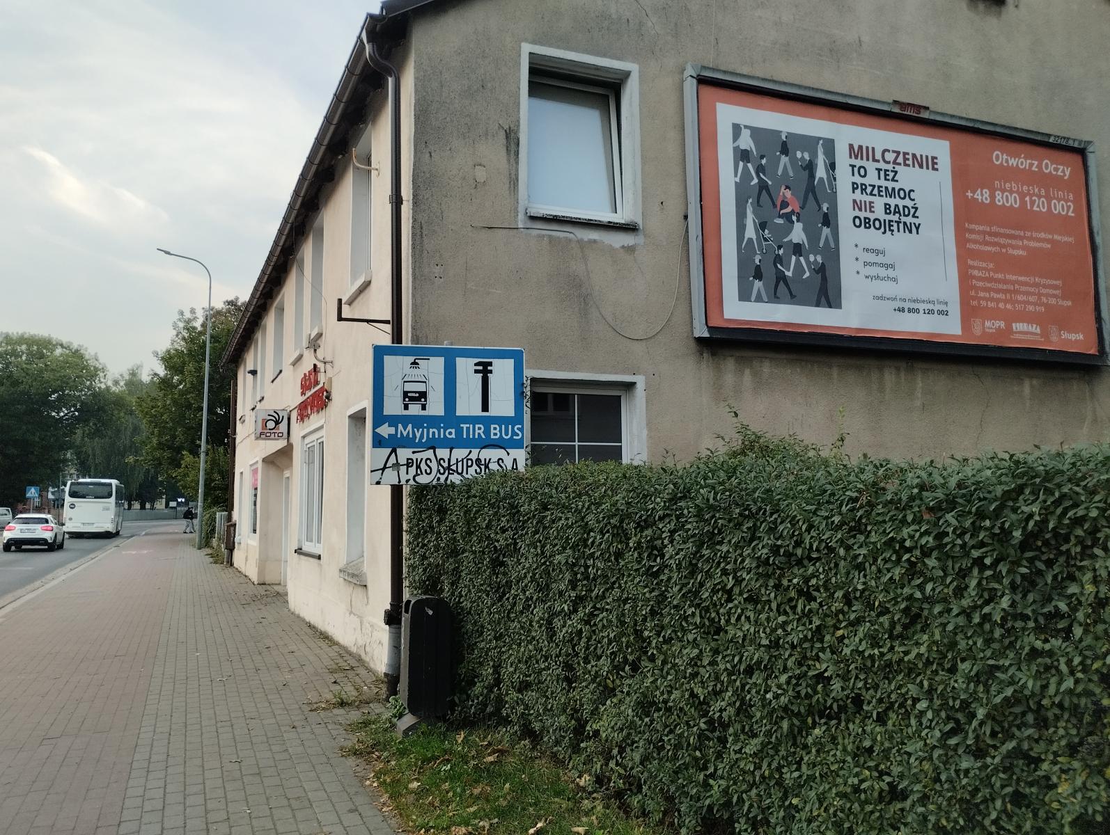 Billboardy o tematyce zjawiska przemocy domowej na terenie Słupska