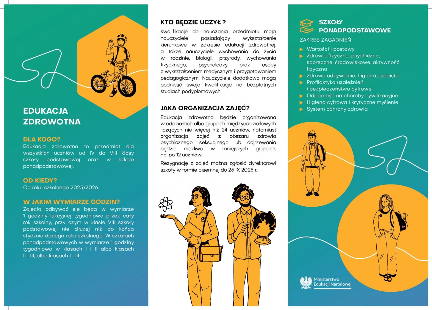 ulotka informacyjna o edukacji zdrowotnej