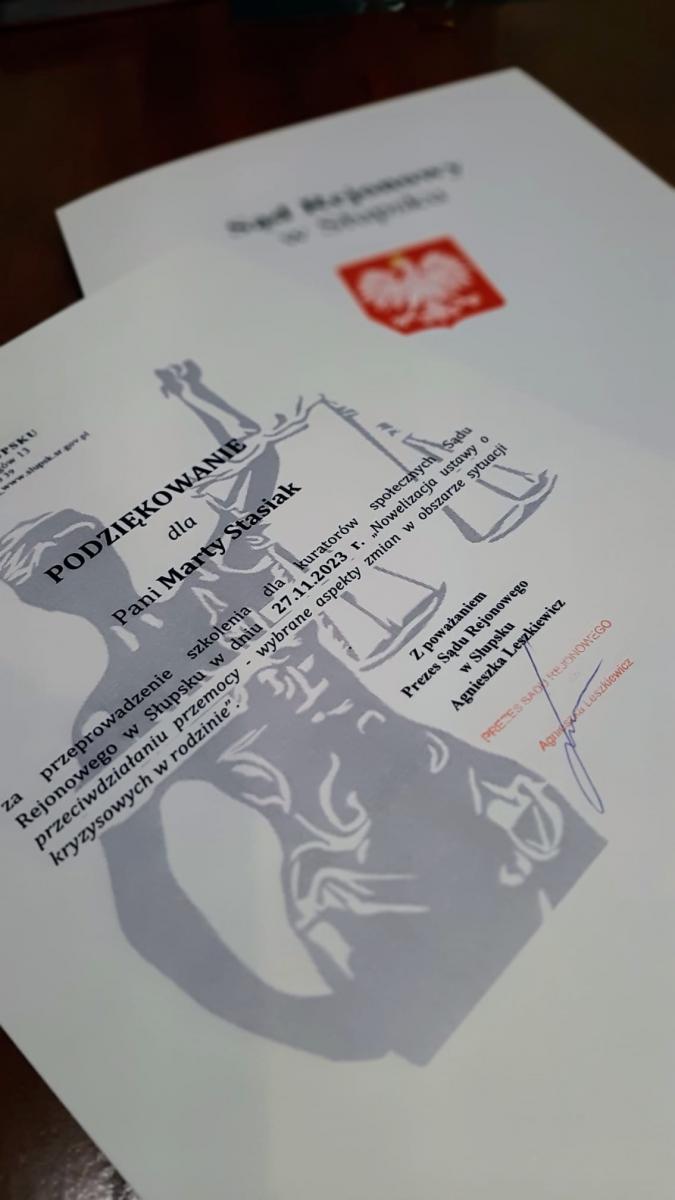 Nasi specjaliści dzielą się wiedzą! Podziękowania od słupskich instytucji