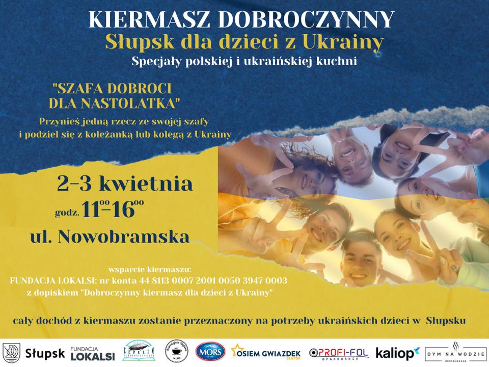 Kiermasz dobroczynny - Słupsk dla dzieci z Ukrainy