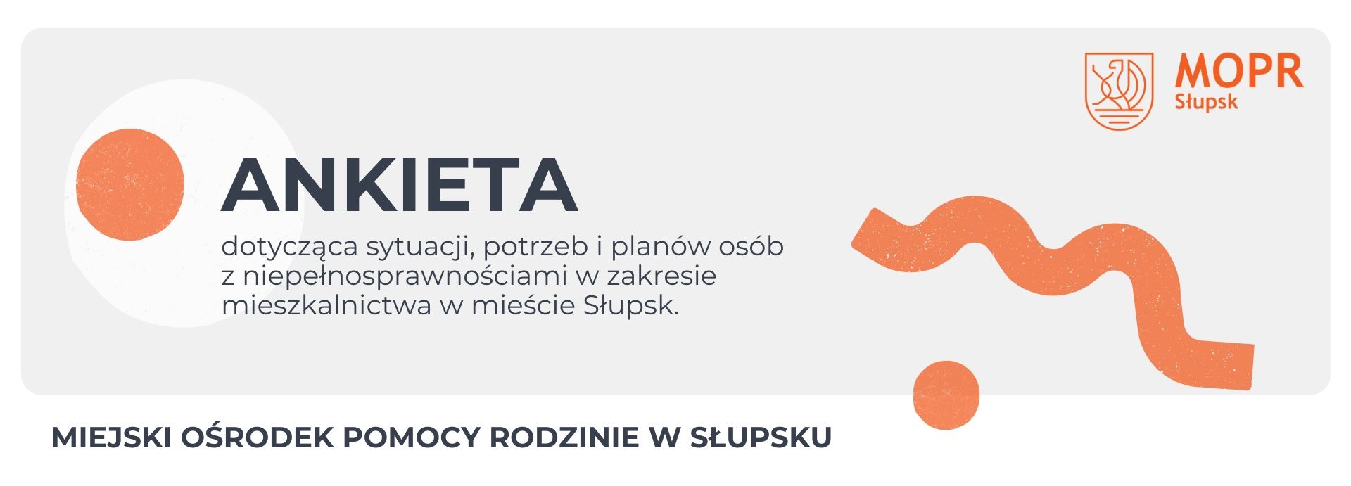 Ankieta dla os&oacute;b niepełnosprawnych, plakat informujący o ankiecie