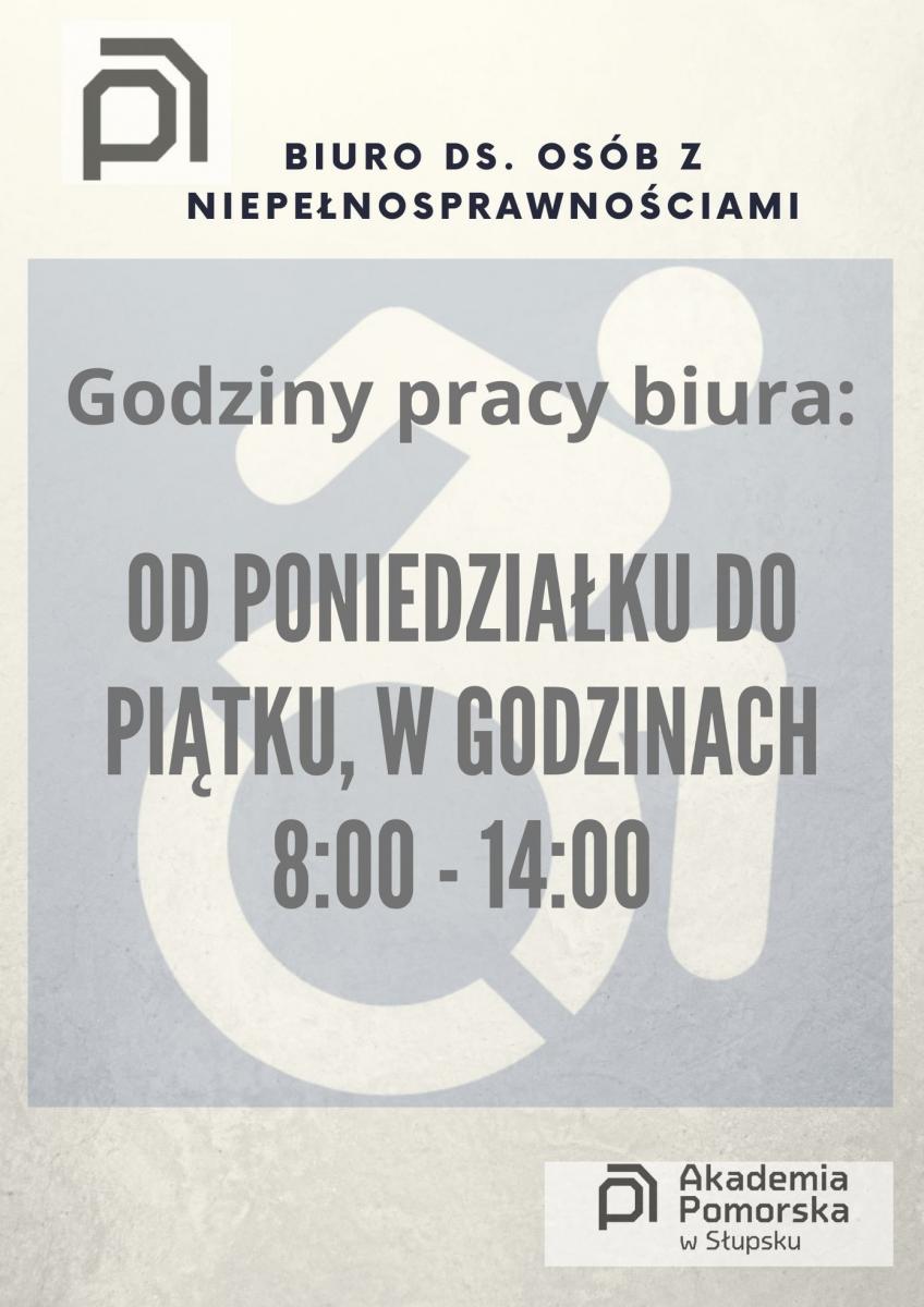 Zmiana w funkcjonowaniu Biura ds. Osób z Niepełnosprawnościami Akademii Pomorskiej