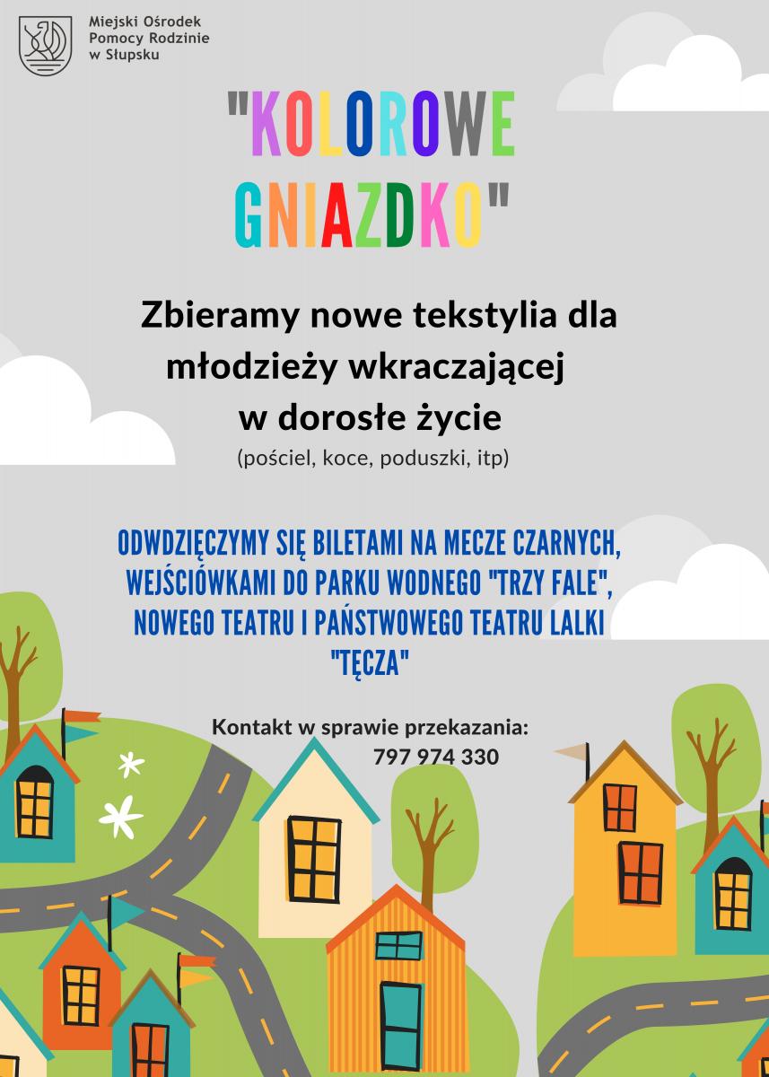 Zbieramy nowe tekstylia w ramach akcji „Kolorowe gniazdko”